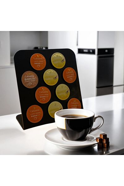 Trend Pleksi Capsule Coffee Stand (Tchi̇bo Compatible 10 Capsules Capacity Black)