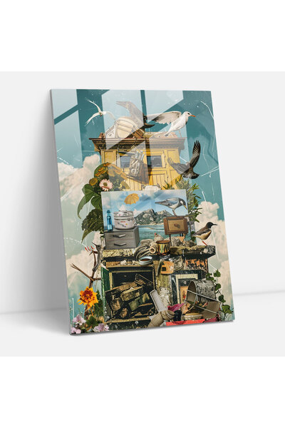 Popcas طباعة زجاجية Dadaism ديكور المنزل الفني الحديث، Dadaism، الفن الحديث، ...
