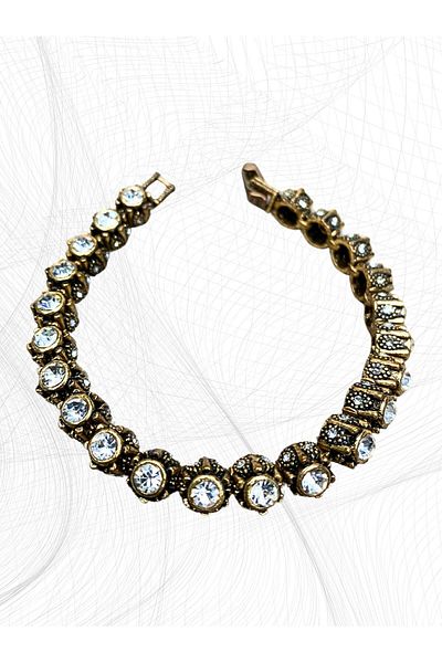 FAYRA ACCESSORIES Zircon Stone Diamond Mounted Waterway Bracelet