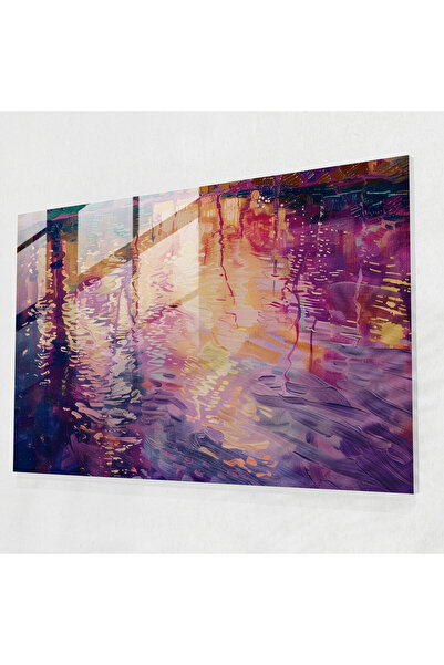 Popcas Reflections Glass Wall Art, Post, Impressionism, Home Decor