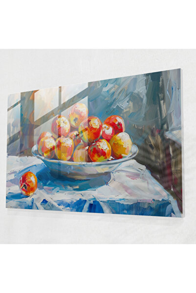 Popcas Abundance of Apples Glass Print, Post, Impressionism, Wall Decoration,...