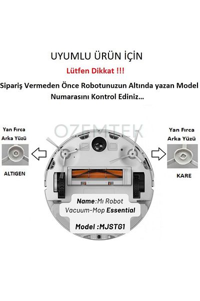 Ozemtek Xiaomi Mi Robot Vacuum Mop Essential 2 - 1 in 1 Compatible Renewal Set (G1)
