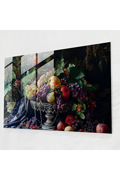 Popcas Luxury Still Life Caravaggio Style Glass Print, Caravaggio, Glass Wall...