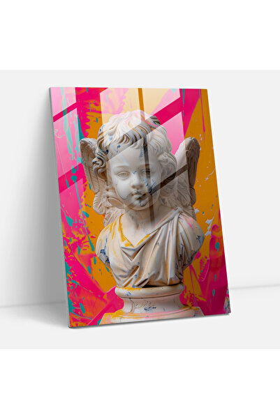 Popcas طباعة زجاجية لفن Angel Pop، كلاسيكية + Popart، فن حديث، طباعة زجاجية