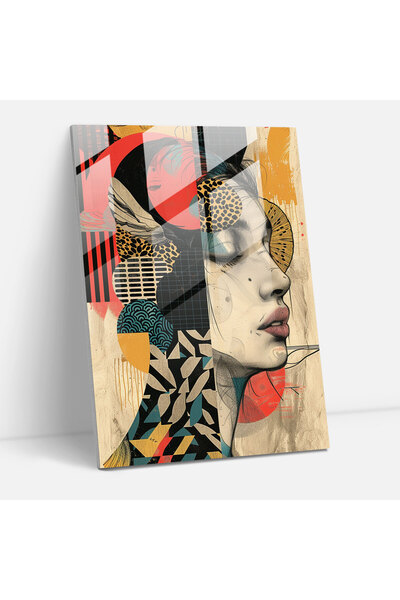 Popcas Dadaism Glass Wall Art Home Decor, Dadaism, Modern Art, Glass Wall Art