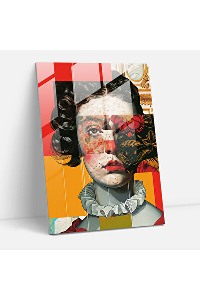 Popcas Renaissance Graphic Pop Glass Print, Classicism+Popart, Classicism wit...