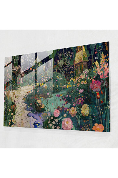 Popcas Whimsical Garden Pole, Impressionism Glass Print, Post, Impressionism,...