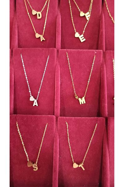 Meyra Accessories Silver Stainless Non-Tarnish Steel Necklace - Stylish Detailed, Heidiyelik, Heart