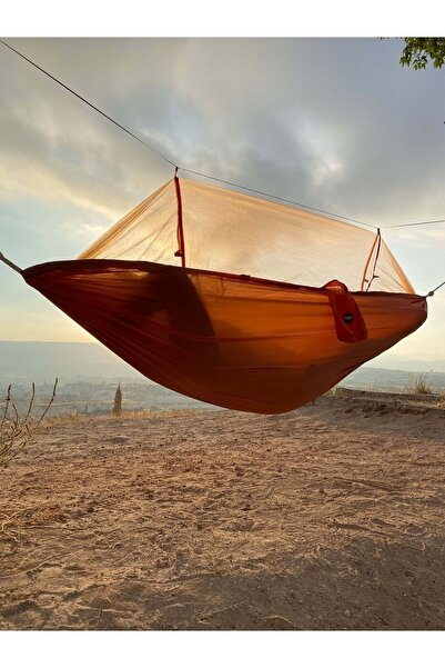 CAMP AND MAP Turuncu Cibinlikli Hamak