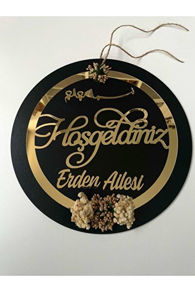 oncawall Gold Aynalı Besmeleli Pleksi Kapı Süsü Isimli