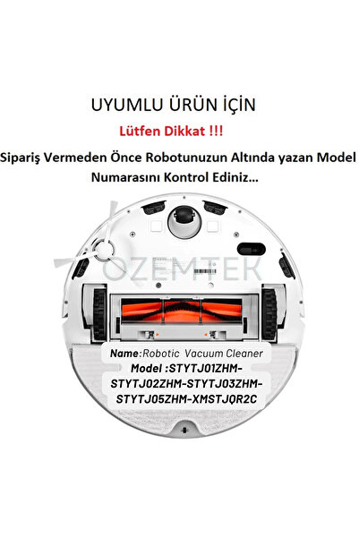 Ozemtek Xiaomi 1c Aspiratore Mop (stytj01zhm)-Συμβατό με Dreame F9 - Σετ 5 τεμαχίων με πλαϊνή βούρτσα με 6 βραχίονες