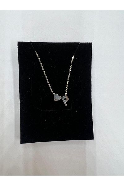 Meyra Accessories Silver Stainless Non-Tarnish Steel Necklace - Stylish Detailed, Heidiyelik, Heart