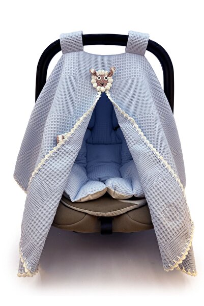 Atölye Eda Exclusive El Işi Kuzulu Pike Puset Örtüsü ve Minderi 2 Parça