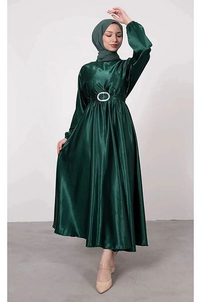 modasusev Σατέν φόρεμα Mevlana