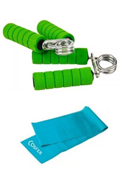 Cosfer El Parmak Bilek Kol Güçlendirme El Yayı Fıtness Spor Pilates Bandı 2li...