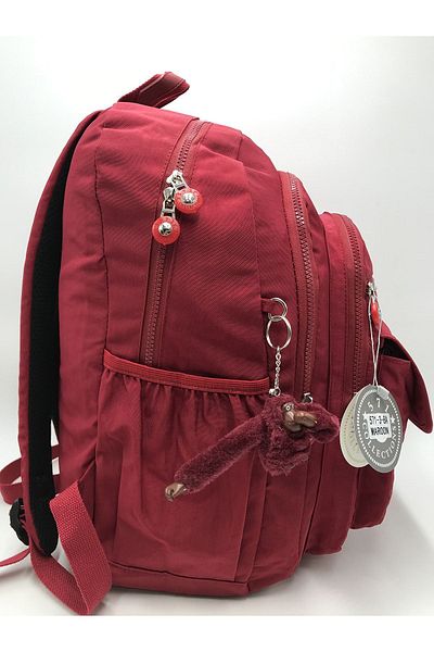 571 Collections Çanta Unisex Red Ultra Light Multi-Pocket Waterproof Backpack