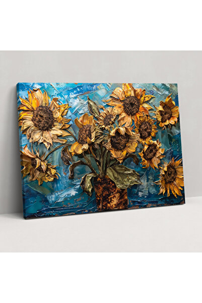 Popcas Vincent Van Gogh Ayçiçekleri Duvar Sanatı, Vincent Van Gogh, Kanvas Du...