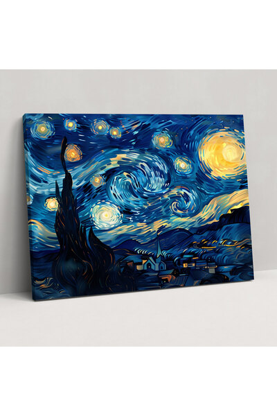 Popcas Vincent Van Gogh Yıldızlı Gece Kanvas Tablo, Vincent Van Gogh, Kanvas ...