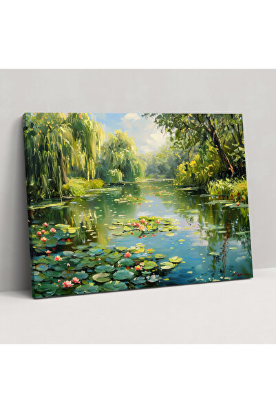Popcas Claude Monet Göl Kenarındaki Nilüferler Kanvas Tablo, Claude Monet, Du...