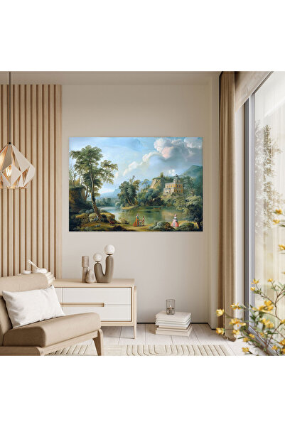 Popcas Rokoko Tarzı Resim Kur yapma Kanvas Tablo, Rokoko, Duvar Dekorasyonu, Ev Dekorasyonu