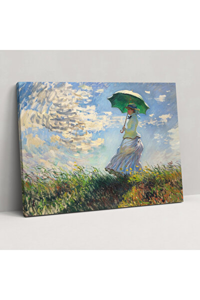 Popcas Şemsiyeli Kadın Claude Monet Duvar Sanatı, Claude Monet, Kanvas Tablo