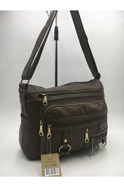 571 Collections Çanta Δερμάτινη Τσάντα Ώμου - Πλυμένη, Χιαστί και με Λουράκι ...