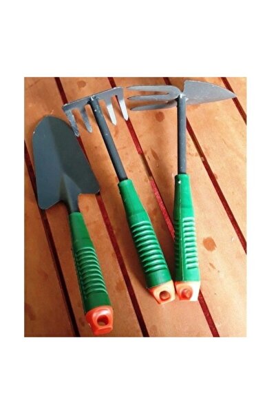 Genel Markalar Bahçe Bitki Düzenleme Seti 3 Parça Çapa Kürek Tırmık Bahçe Alet Seti