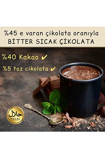 coffee Naturelle Bitter Sıcak Çikolata 1 Kg - 1000 gr " Premium"