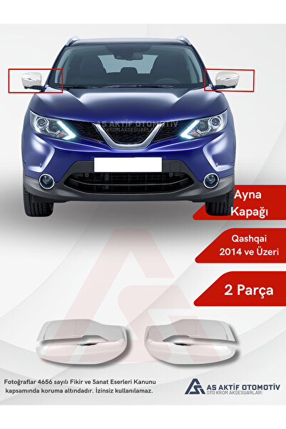 as aktif otomotiv oto krom aksesuarları Nissan Qashqai Suv Ayna Kapağı 2 Parç...