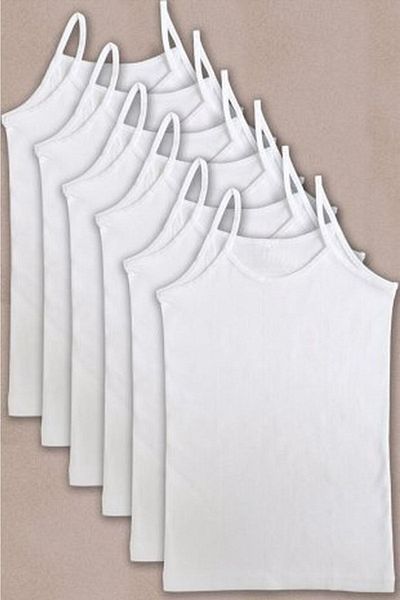 Mood Agenda Bumbac Alb Pieptănat - Tricou pentru Fată, 6 Piese