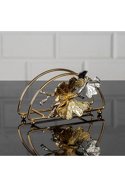 Hinora Θήκη χαρτοπετσέτας Zamak Butterfly 6x16x9cm