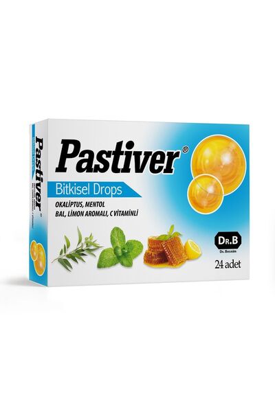 Pastime Pastiver Bitkisel Pastil -okaliptus, Mentol, Bal, Limon Aromalı, C Vi...