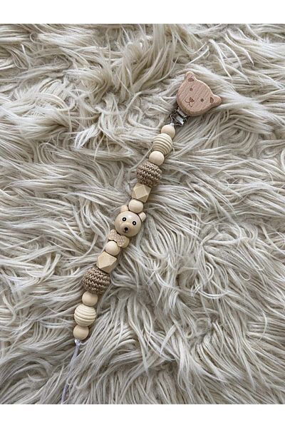 Beybi Gift 100% Natural Wood Pacifier Hanger