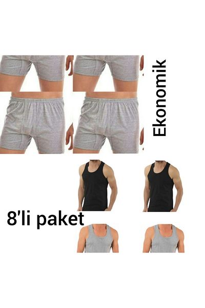 anonim Set maiouri și pantaloni lungi pentru bărbați - Set de 8