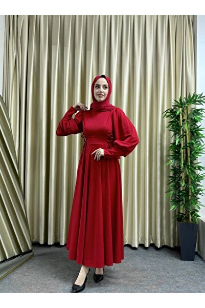 modasusev Φόρεμα Τσαμιράνι με λεπτομέρεια από κορδόνι και μανίκια μπαλόνι