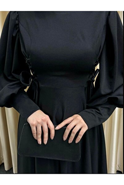 modasusev Φόρεμα Χιτζάμπ - Με μανίκια μπαλόνι και λεπτομέρεια από κορδόνι