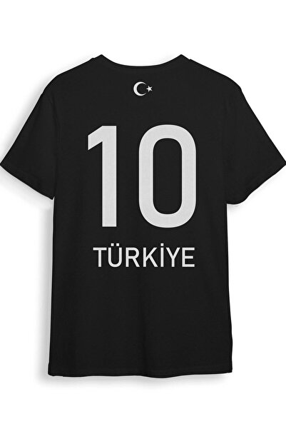 The Baski Tricou negru premium - 100% bumbac, imprimat echipa națională a Tur...