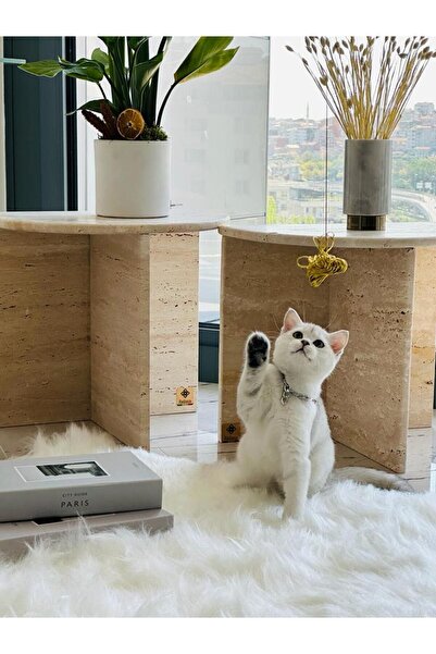 Radianza Traverten Yan sehpa