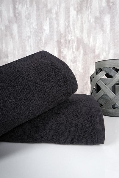 AYHANHOME Černé 2dílné sportovní ručníky Nešpinící kadeřnické kadeřnické ručníky 50x90 cm