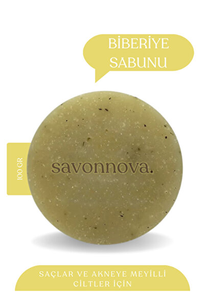Savonnova Doğal Biberiye Sabunu, Saç ve Cilt Arındırıcı, Kepeğe Karşı Etkili,...