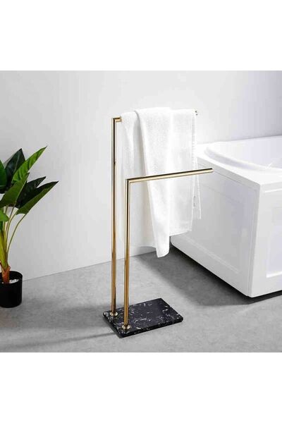 ZEYDADA منظم الحمام المزخرف حامل المناشف المعدنية بقاعدة رخامية