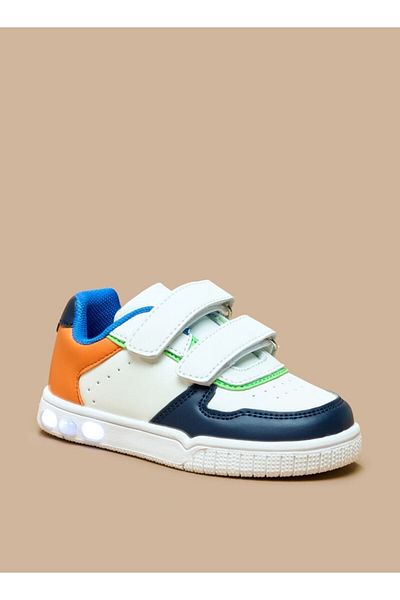 LBL by Shoexpress Panelled Sneakers with Hook and Loop Closure
