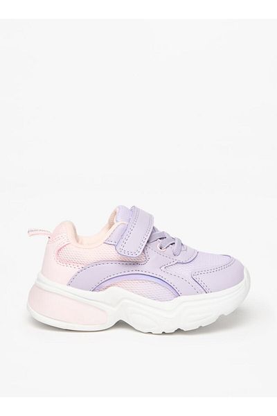 Flora Bella by Shoexpress Panelled Lace Detail Sneakers with Hook and Loop Closure