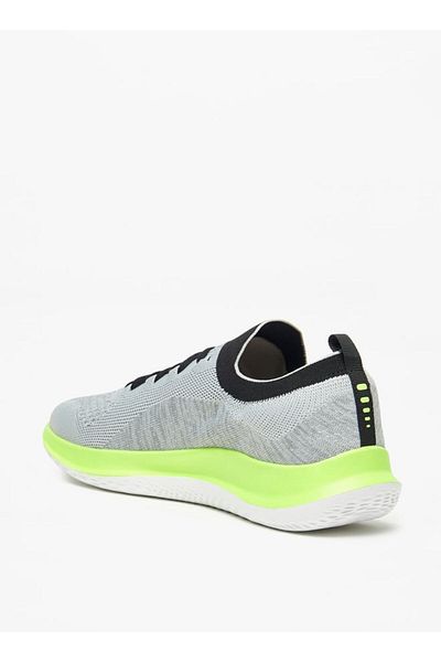 Dash Textured Slip-On Walking Shoes with Lace Detail