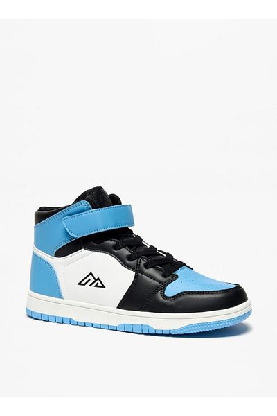 Oaklan by Shoexpress Panelled High-Top Sneakers with Hook and Loop Closure