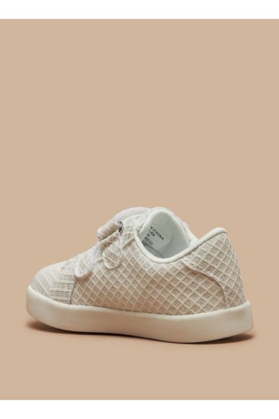 Flora Bella by Shoexpress Textured Sneakers with Hook and Loop Closure
