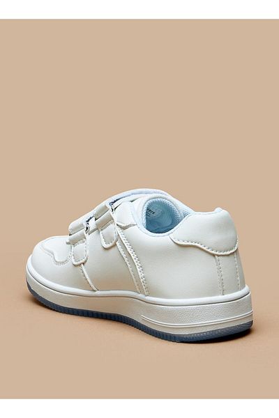 Juniors Panelled Sneakers with Hook and Loop Closure
