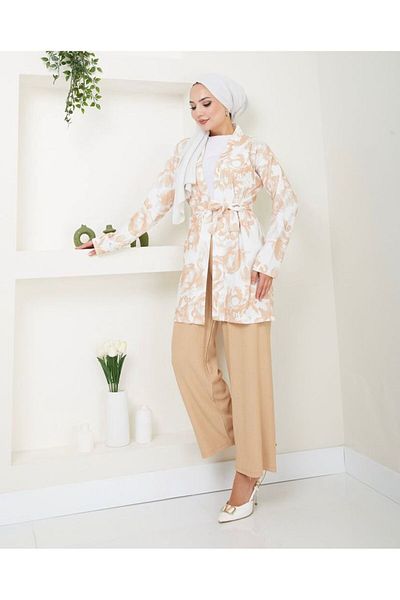 modasindoma Floral Patterned Women's Kimono Set