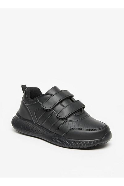 LBL by Shoexpress Solid School Shoes with Hook and Loop Closure