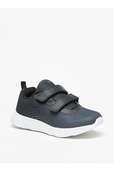 Dash Textured Sports Shoes with Hook and Loop Closure